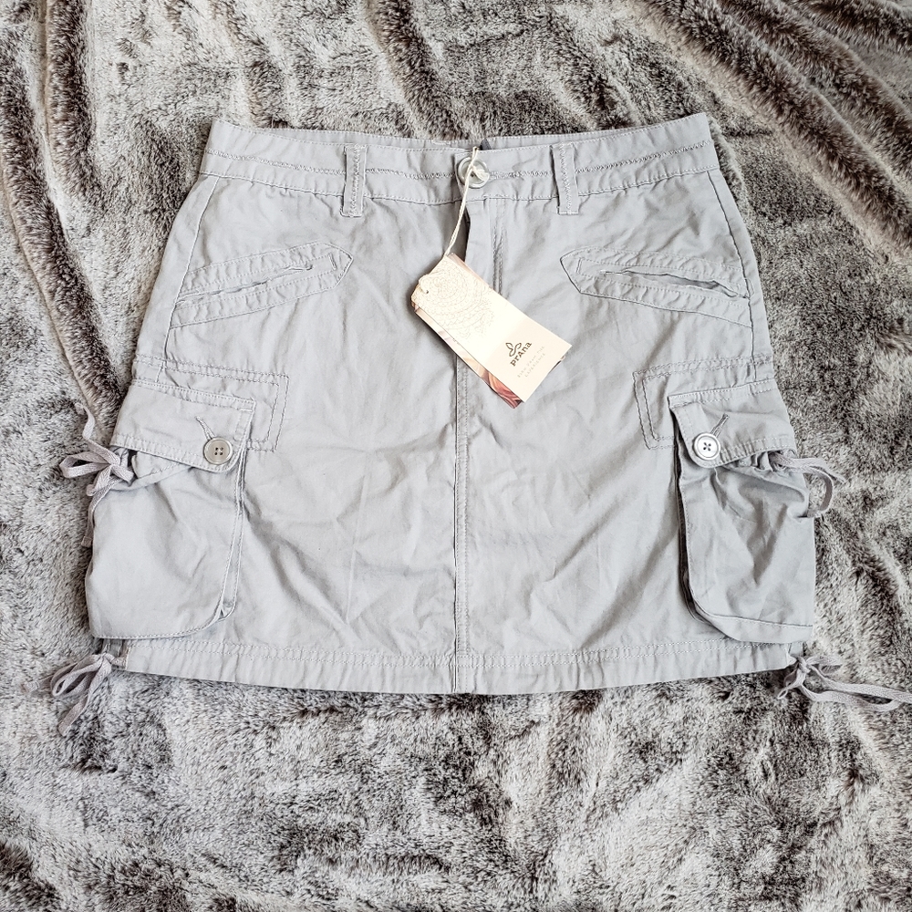Prana Light Grey Pocket Skirt